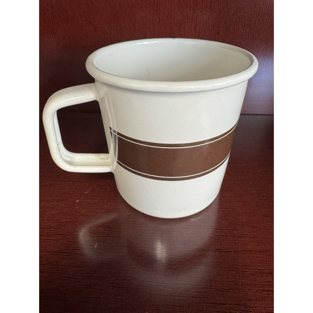 Starbucks Enamel Mug 2016 Vintage Brown Logo Coffee Tea Spices - Picture 4 of 6